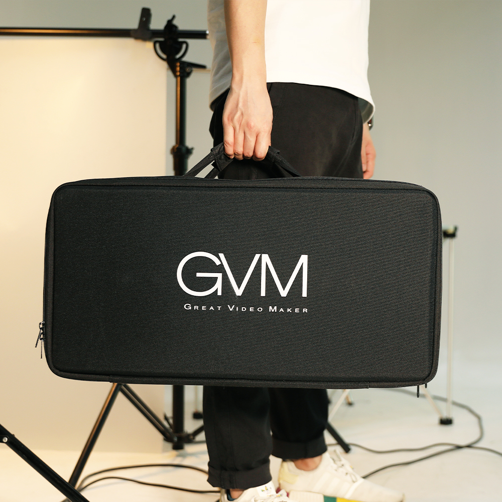 GVM-1500D 75W Powerful Bi-color and RGB Video Panel Light 16 800D 小平板灯通用包包